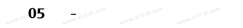KaruW05 Bold字体转换